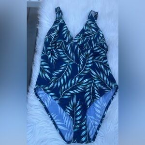 Calypso Cove  one piece Swim Suit - size 18W- tropical print